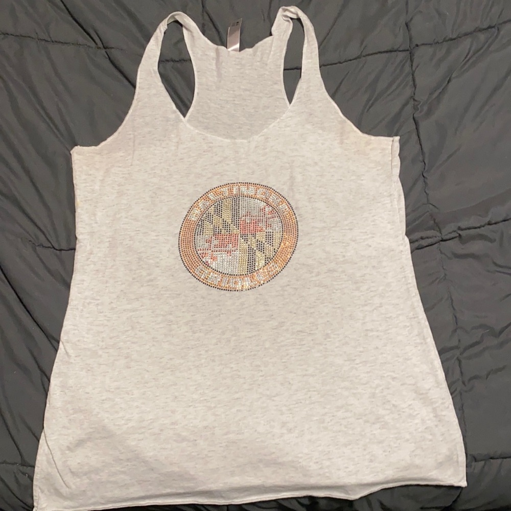 Blinged Out Orioles Tank Top - Size M